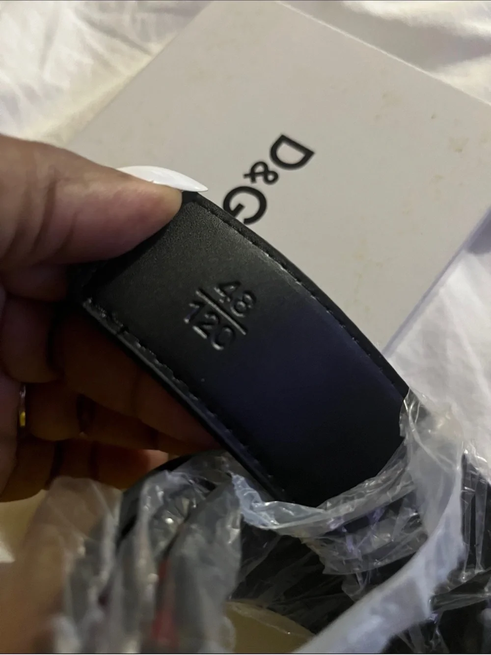 D&G Black Leather Belt with Subtle Logo Detail